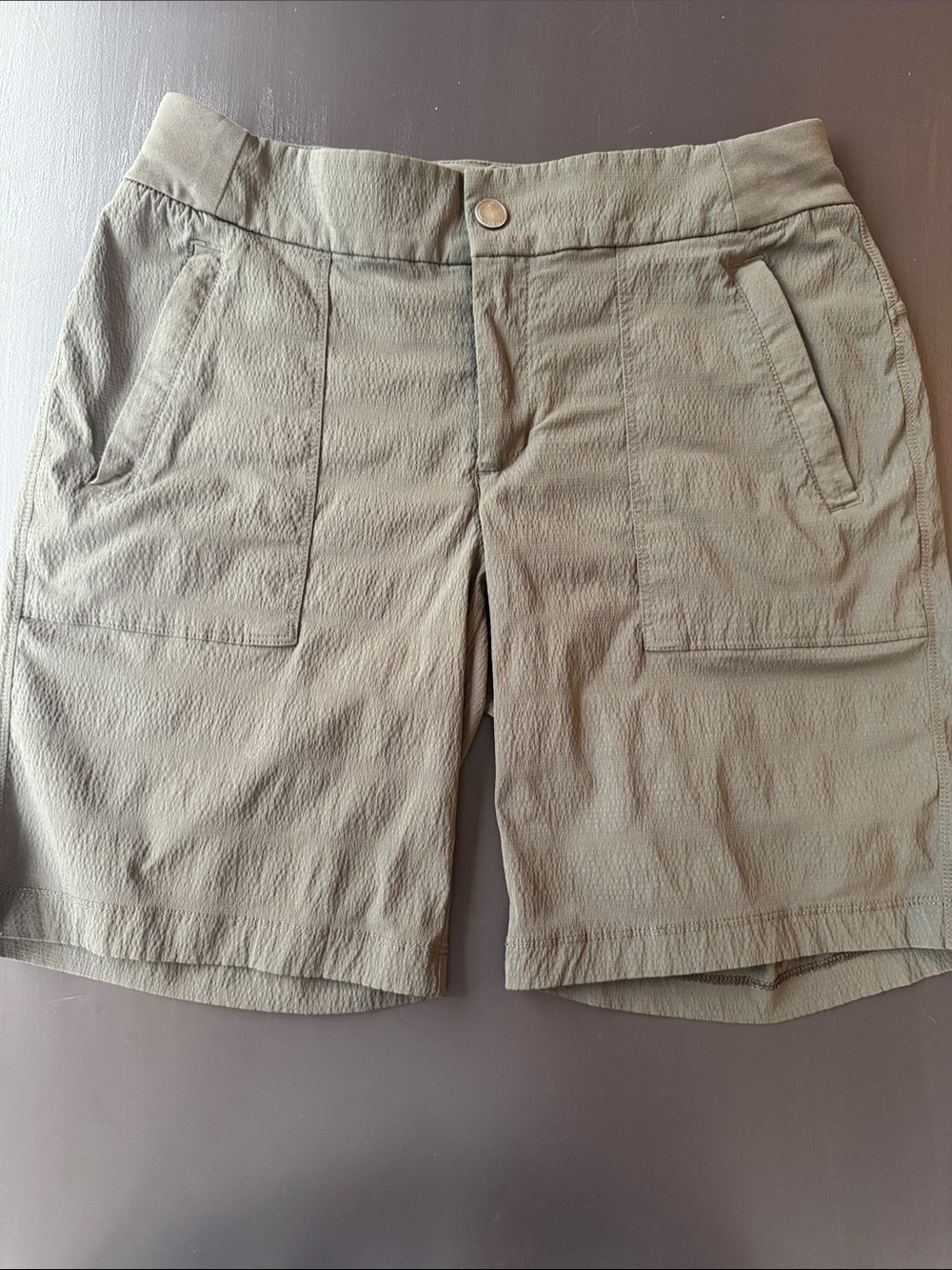 Athleta grey hiking shorts, size 6